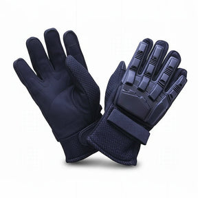 id-paintball Vollfingerhandschuhe in Schwarz mit hartem Protektor auf dem Handrücken für optimalen Schutz beim Paintball