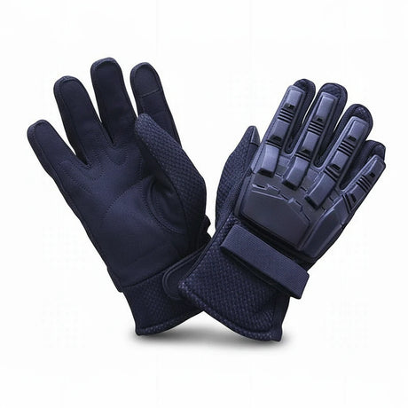 id-paintball Vollfingerhandschuhe in Schwarz mit hartem Protektor auf dem Handrücken für optimalen Schutz beim Paintball