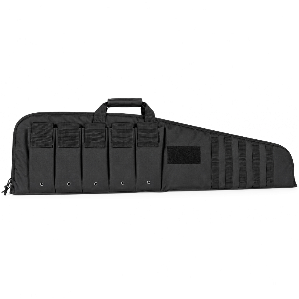 id-paintball Waffentasche Medium aus schwarzem Polyester mit fünf Außentaschen, Molle-Schlaufen und Tragegriff