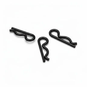 Drei schwarze id-paintball Splint Cotter für Paintball-Markierer wie Speedster, Riot und Iron zur schnellen Reparatur.