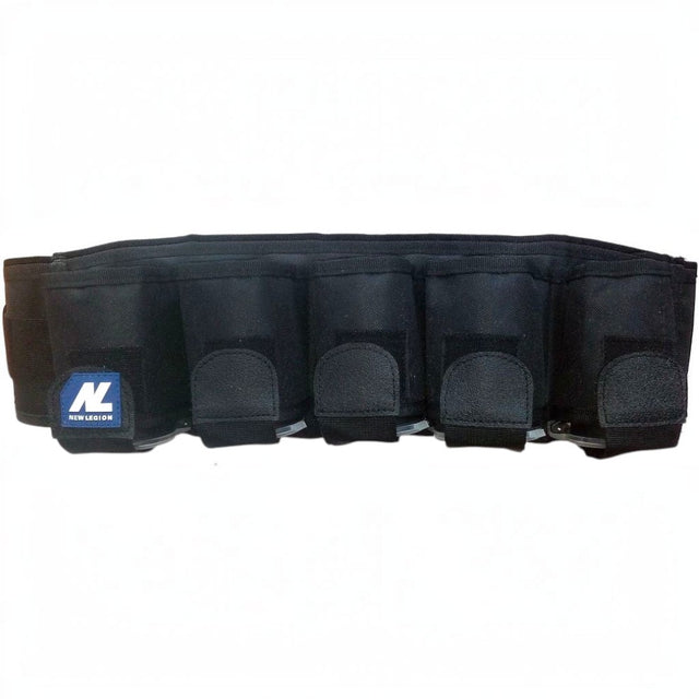 id-paintball New Legion Battle Pack in Schwarz mit fünf Halterungen für Paintball-Pots und verstellbarem Hüftgurt