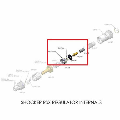 id-paintball Shocker Überdrucksicherung Ersatzteilset für Inlineregulator der Modelle AMP, XLS und RSX