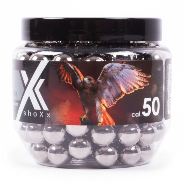 id-paintball shoXx Falcon .50 Stahlkugeln Glasbreaker in einer transparenten Schraubdose mit 150 Schuss
