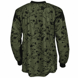 id-paintball The Skulls Oliv Trikot mit Totenkopf-Muster, olivgrünem Design und Polsterung an den Ärmeln