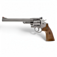 id-paintball Smith & Wesson M29 CO2-Revolver mit 8 3/8 Zoll Lauf, Vollmetall-Finish und Griffschalen in Holzoptik.