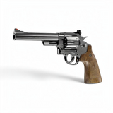 id-paintball Smith & Wesson M29 Revolver in hochglanzbrünierter Vollmetall-Optik mit Holzgriffschalen