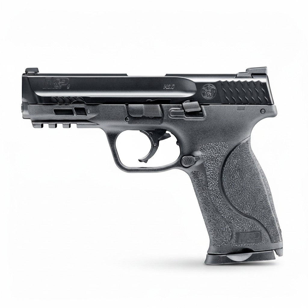 id-paintball T4E Smith & Wesson M&P9 2.0 Trainingspistole in Schwarz mit Blowback-Funktion und Picatinny-Schiene
