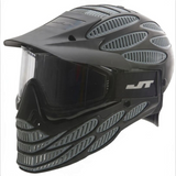 id-paintball JT Spectra Flex 8 Full Coverage Paintballmaske in Grau mit Thermalglas und integriertem Kopfschutz