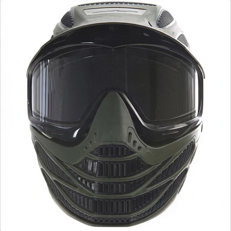 id-paintball JT Spectra Flex 8 Vollmaske in Oliv mit Thermalglas und Head Guard für Woodland Paintball