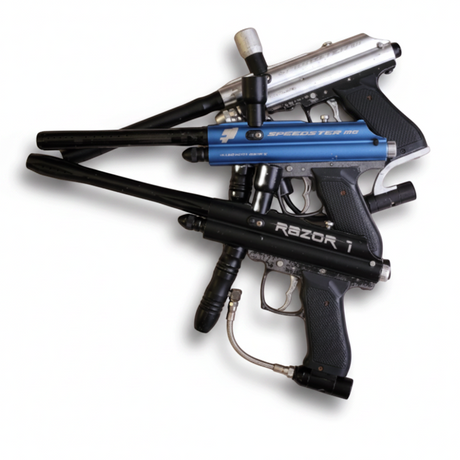id-paintball Pro Toyz Speedster MG und Umarex Razor Paintball Markierer in verschiedenen Farben