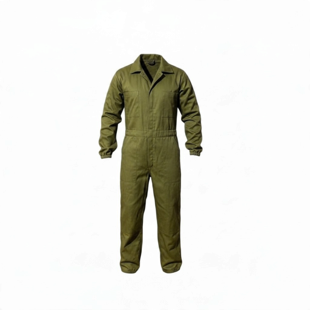 id-paintball Spielfeld Overall in Oliv aus strapazierfähigem Mischgewebe mit elastischen Bündchen und Taschen