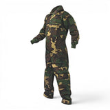 id-paintball Spielfeld Overall in Woodland Camo aus robustem Baumwoll-Mix mit Kapuze und praktischen Taschen