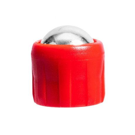 id-paintball Razor Steel Core Cal. 68 Hochgeschwindigkeitsgeschoss mit rotem Kunststoffmantel und Stahlkern