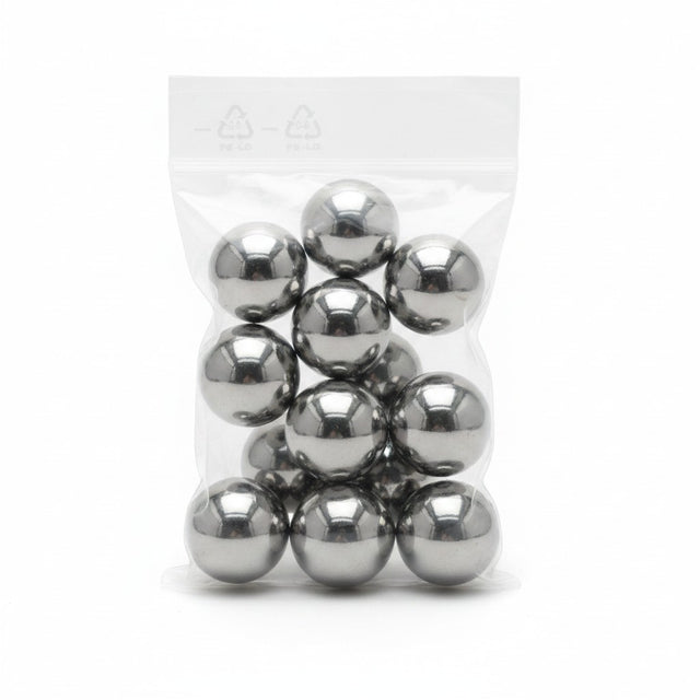 id-paintball Glasbreaker Stahlkugeln Kaliber 50 in einer transparenten Plastiktüte für Trainingszwecke