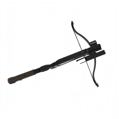 id-paintball Steambow AR-6 Stinger II mit montiertem taktischem Pfeilköcher aus schwarzem, robustem Polymer