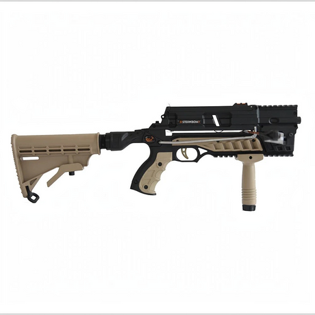 id-paintball Steambow AR-6 Stinger II Armbrust mit sandfarbenem Customizing Kit aus robustem Polymer