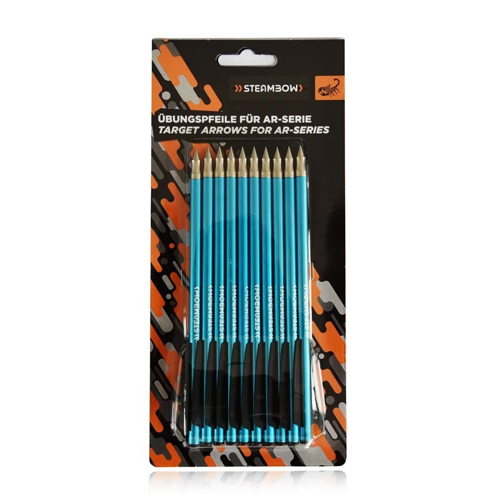 id-paintball Steambow AR-6 Stinger 2 Übungsbolzen aus blau eloxiertem Aluminium im 10er-Pack