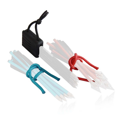 id-paintball Steambow AR-6 Stinger Speedloader Set aus schwarzem Kunststoff mit farbigen Bändern für 5 Armbrustbolzen