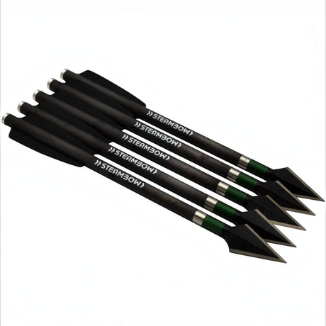 id-paintball Steambow Carbon-Kriegspfeile mit gehärteter Stahlspitze und Hybrid-Schaft für AR-6 Stinger Armbrüste