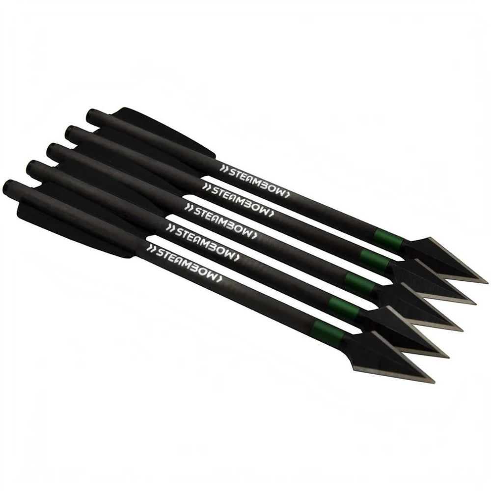 id-paintball Steambow Carbon-Kriegspfeile mit gehärteten Stahlspitzen für Armbrust AR-Series im 5er-Set