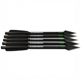 id-paintball Steambow Carbon-Kriegspfeile mit gehärteten Stahlspitzen und schwarzem Carbonschaft im 5er-Set