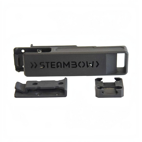 id-paintball Steambow AR-6 taktischer Pfeilköcher aus schwarzem Polymer mit Montagezubehör für Stinger II