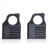 Zwei schwarze Steambow AR-6 Stinger Speedloader V2 aus Kunststoff für schnelles Nachladen von Armbrustbolzen