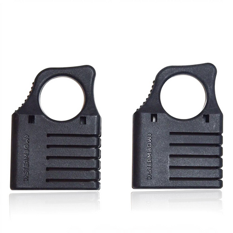 Zwei schwarze Steambow AR-6 Stinger Speedloader V2 aus Kunststoff für schnelles Nachladen von Armbrustbolzen