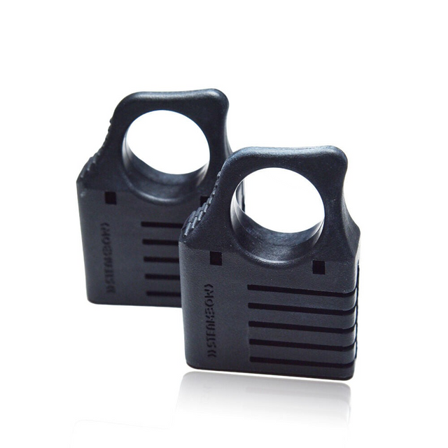Zwei schwarze Steambow AR-6 Stinger Speedloader V2 aus Kunststoff für schnelles Nachladen von Armbrustbolzen