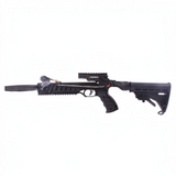 id-paintball Steambow AR-6 Stinger 2 Survival Armbrust in Schwarz mit verstellbarem AR-15 Schaft und 55 lbs Wurfarm