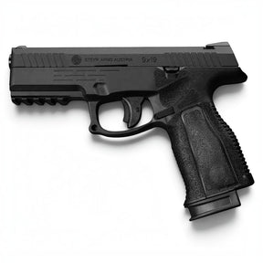 id-paintball ASG Steyr L9-A2 Airsoftpistole in Schwarz mit Metallschlitten, Polymer-Griffstück und 22-mm-Rail
