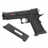 id-paintball ASG STI Combat Master CO2 Pistole in Schwarz mit Metallschlitten, Magazin und strukturierter Griffschale