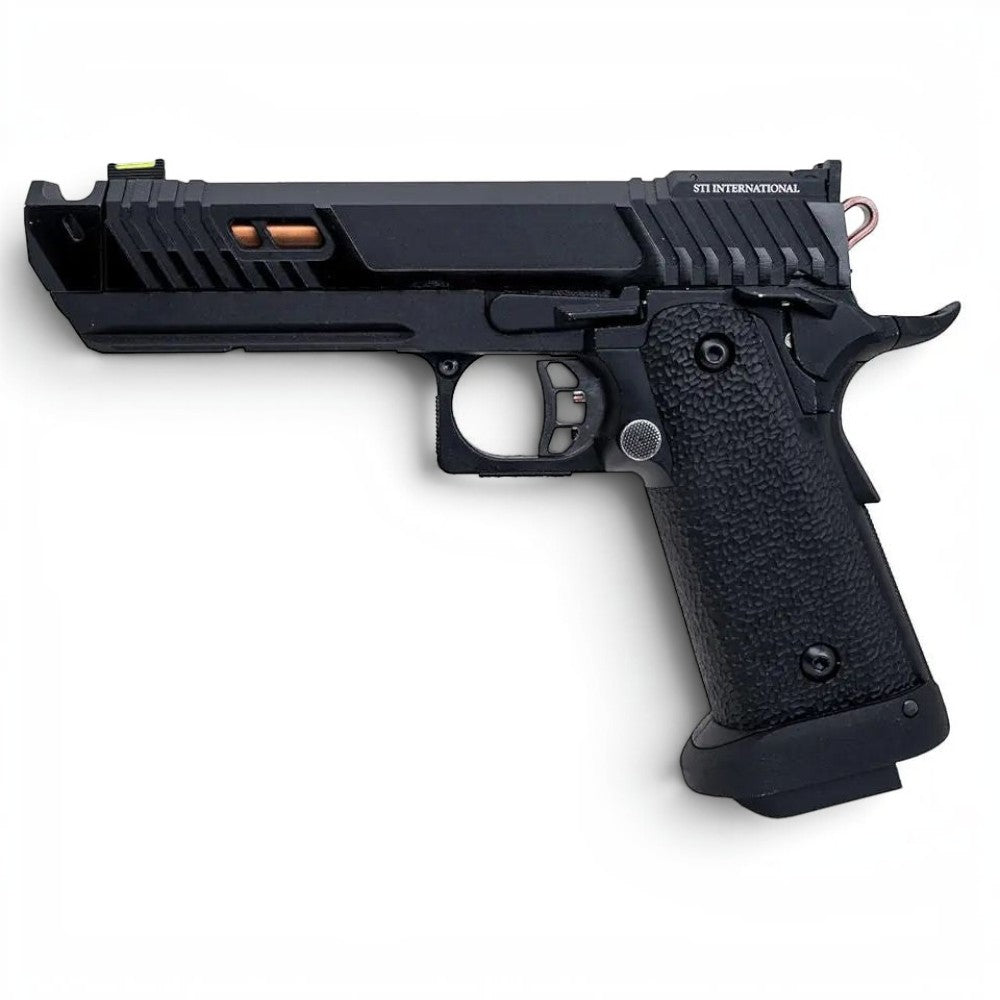 id-paintball ASG STI Pit Viper CO2 Airsoft Pistole in Schwarz mit Vollmetall-Schlitten, Kompensator und Cutout