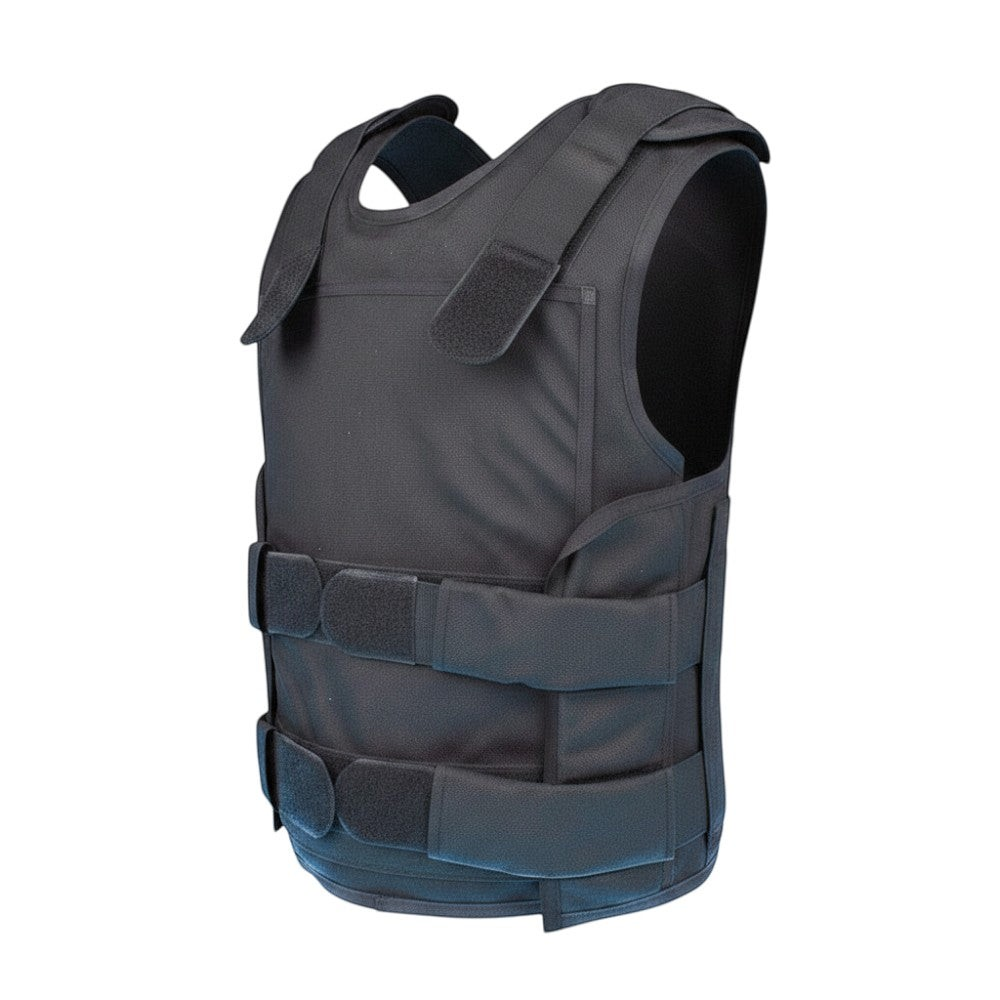 id-paintball COPTEX I K1 Stichschutzweste in Schwarz mit Klettverschlüssen für Sicherheitskräfte