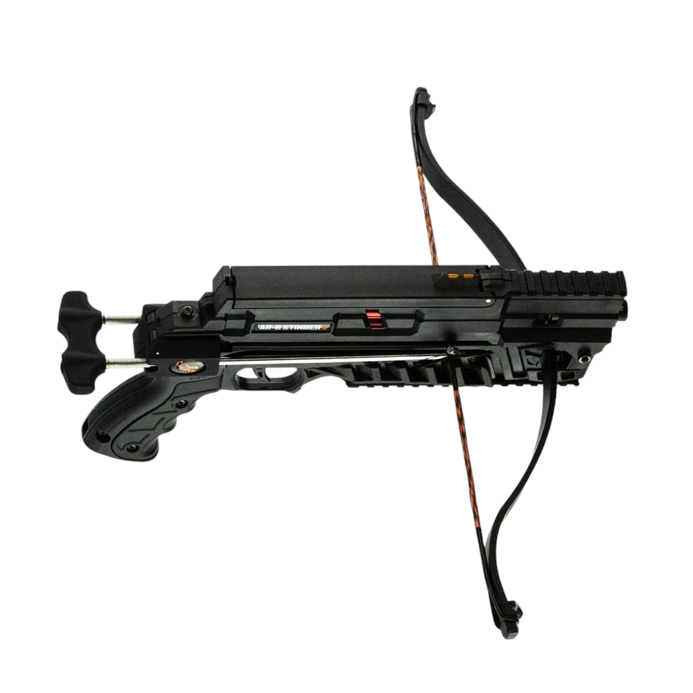 id-paintball Steambow AR 6 Stinger 2 Compact Pistolenarmbrust aus schwarzem Polymer mit 6-Schuss-Magazin