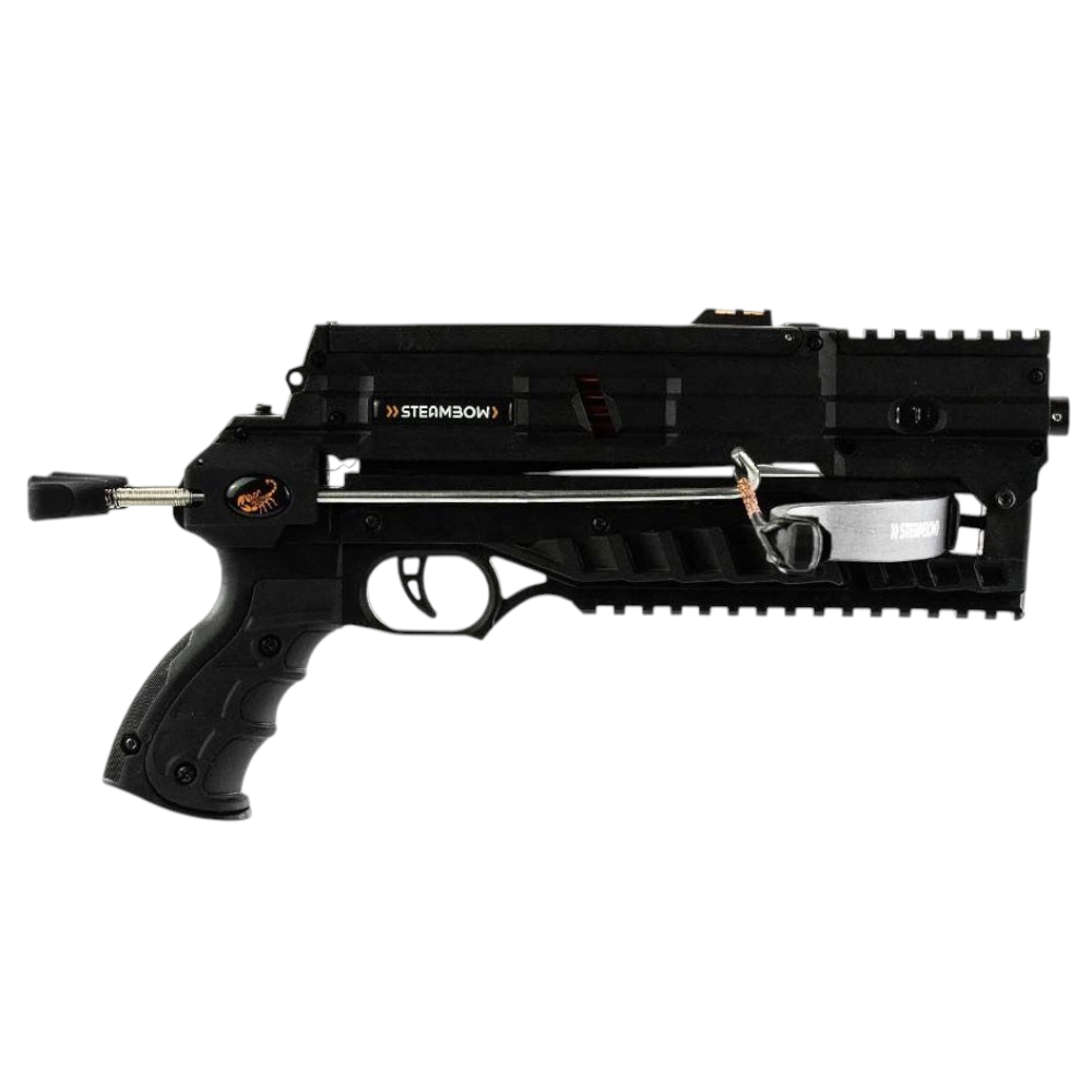 id-paintball Steambow AR 6 Stinger 2 Compact Pistolenarmbrust aus schwarzem Polymer mit 6-Schuss-Magazin