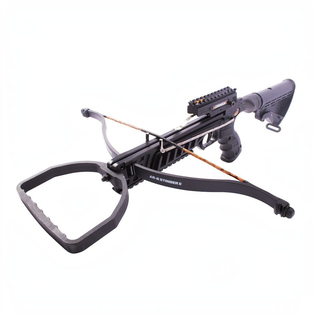 id-paintball Steambow AR-6 Stinger 2 Survival Armbrust aus schwarzem Polymer mit verstellbarem Schaft