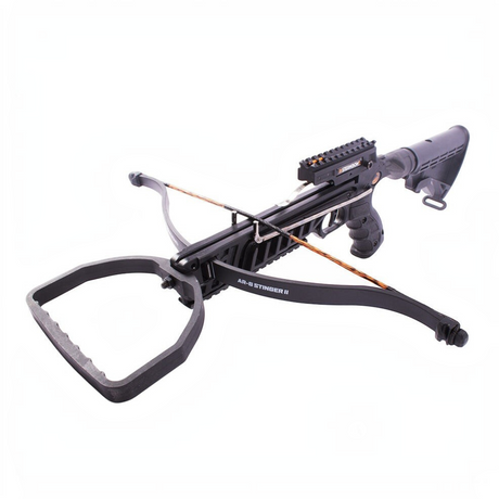 id-paintball Steambow AR-6 Stinger 2 Survival Armbrust aus schwarzem Polymer mit verstellbarem Schaft