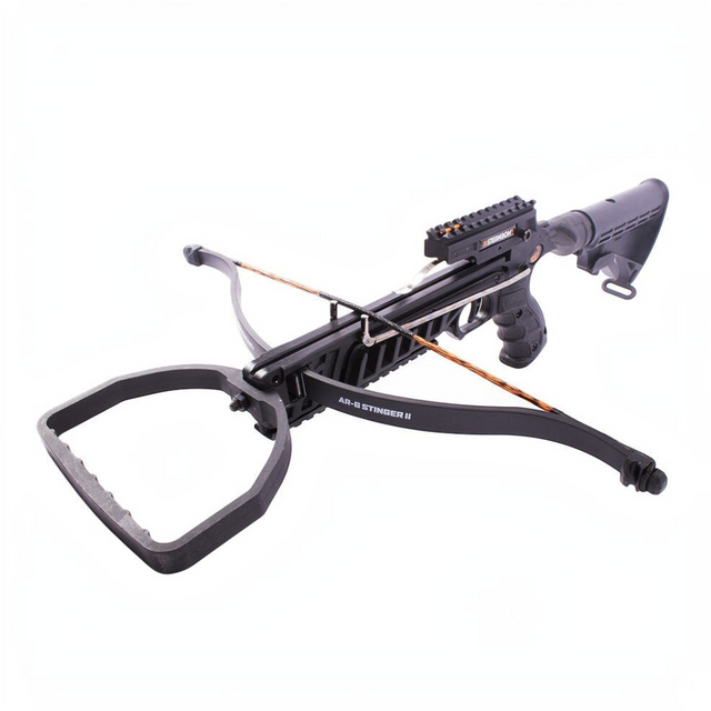 id-paintball Steambow AR-6 Stinger 2 Survival Armbrust aus schwarzem Polymer mit verstellbarem Schaft
