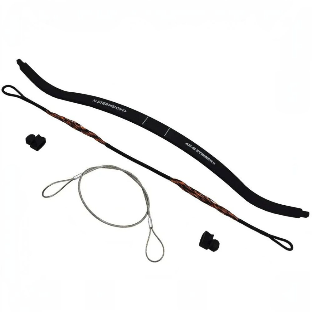 id-paintball Steambow AR-6 Stinger 2 Tactical Wurfarm 55 lbs aus Carbon und Glasfaser mit Sehne und Spannhilfe