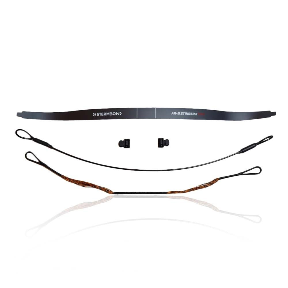 id-paintball Steambow AR-6 Stinger 2 Wurfarm Pro 90 lbs aus Glasfaser-Carbon mit Sehne, Endkappen und Spannhilfe