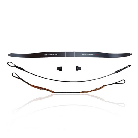 id-paintball Steambow AR-6 Stinger 2 Wurfarm Pro 90 lbs aus Glasfaser-Carbon mit Sehne, Endkappen und Spannhilfe