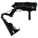 id-paintball Steambow AR-6 Stinger II Tactical Armbrust in Schwarz mit verstellbarer Schulterstütze und Vordergriff