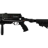 id-paintball Steambow AR-6 Stinger II Tactical Armbrust in Schwarz mit verstellbarer Schulterstütze und Frontgriff