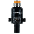 id-paintball Powair SUPERMAX Titan Pro Paintball Regulator in Schwarz mit Manometer und orangefarbenem O-Ring