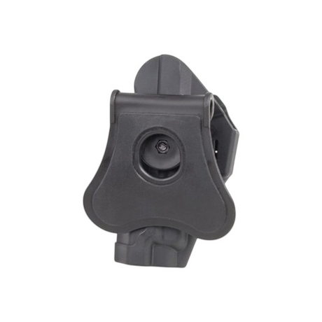 id-paintball Swiss Arms Gürtelholster aus schwarzem Polymer mit 360 Grad drehbarer Aufnahme für Pistolen