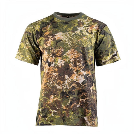 id-paintball T-Shirt aus Baumwolle mit WASP Z3A Tarnmuster in Grün- und Brauntönen für Outdoor und Taktik