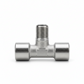 id-paintball PPD 1/8 Zoll T-Stück Druckluftverbinder aus Metall mit zwei Innengewinden und einem Außengewinde