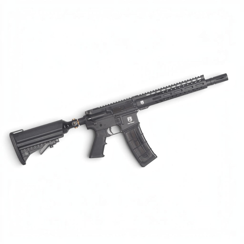 id-paintball First Strike T15 Gen 5 Paintball Markierer in Schwarz mit Magazin und Air-Stock-System