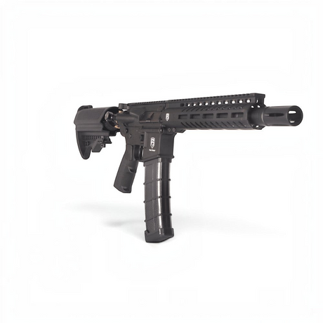 id-paintball First Strike T15 Gen 5 Paintball Markierer in Schwarz mit Magazin und taktischem Aluminium-Handguard